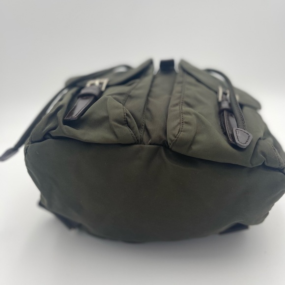 PRADA Nylon Tessuto Backpack Olive Green | Brown - Picture 8 of 11